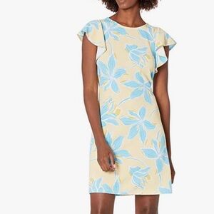 NINE WEST Women's Flutter‎ Sleeve Swing Dress,Sz 12